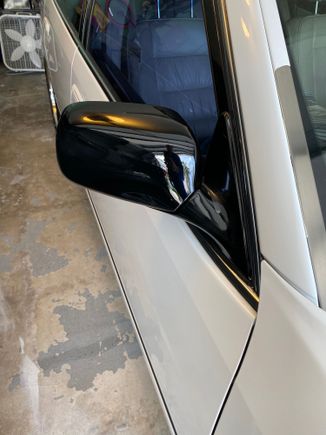 Had my mirrors done in black the same time as front bumper.  Really like the black mirrors and contrast with the vehicle.  