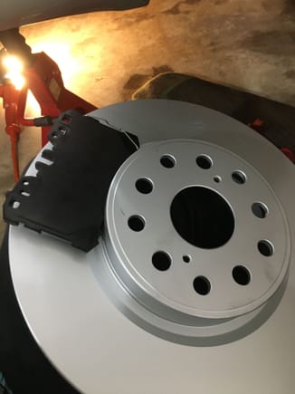 Went with fully coated rotors and metal shimmed higher temp pads, I actually already had them set aside. I keep a set of brakes for most of my cars at the ready 