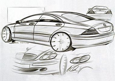 W220 Sketch 1994 by Steve Mattin