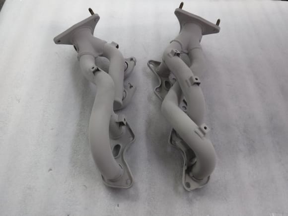 Exhaust manifolds after application of precoat finish