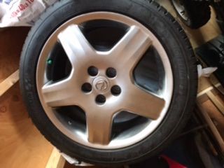 Tire and wheel that came on the car.