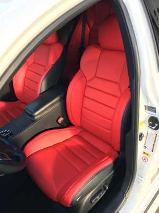 My ISF seats were originally white and they were looking worn... So I did something similar to you...gotta live red.