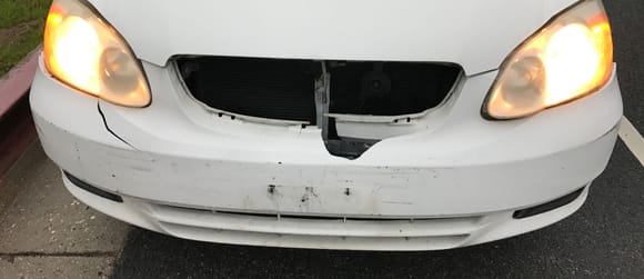 I feel like a guy in a fight saying, "You should've seen the other guy."  Felt bad for him and ran in the rain helping him find his license plate and pick up what was left of his front end scattered all over the street.