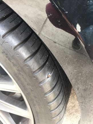 Tire is obviously not repairable, wont even think twice about replacing it