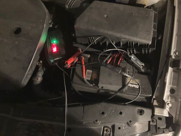 Recharging the Jetta so it won't actually have an issue from the short start 