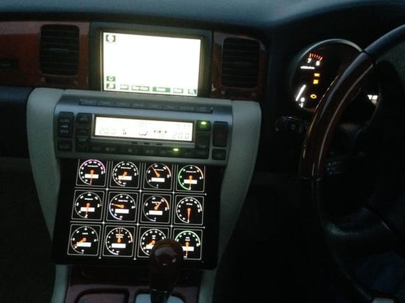 Before adding the double din Alpine I considered using an Ipad air with dash command loaded. Seen here with a few custom gauges working from a wireless ELM  327