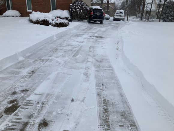 Got the drive and road cleared 