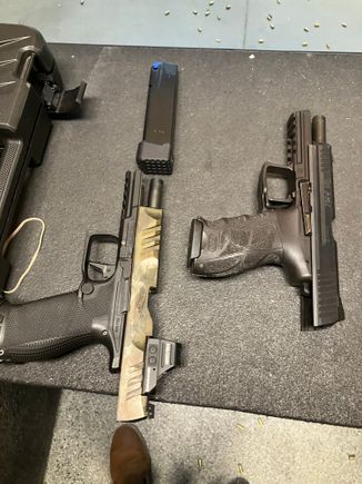 Two impulse buys, left is a Monsoon customized Walther and the right is an HK P30 LEM because I didn't have an LEM yet. 