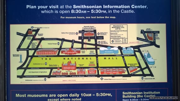 Smithsonian campus map. Spans over a mile and my legs feel it. :)