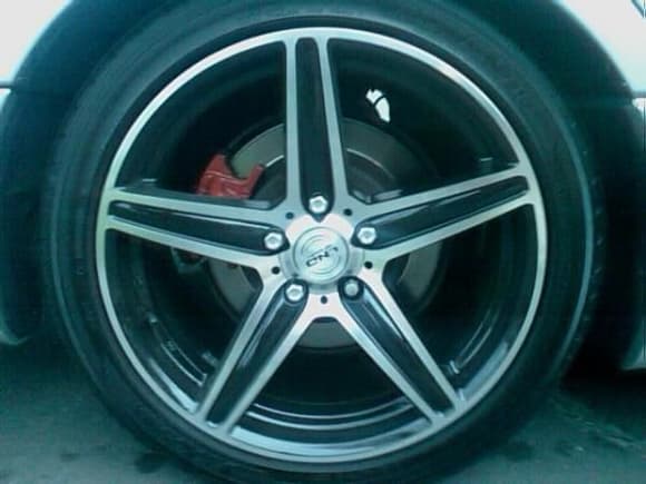 third attempt 18 inch lnd alloys! just too small for the car.