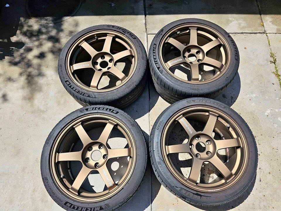 Wheels and Tires/Axles - TE37 Saga Bronze 18x9.5 +38 squared | 265/35/18 Michelin Pilot Sport 4S - Used - 0  All Models - San Francisco, CA 94112, United States