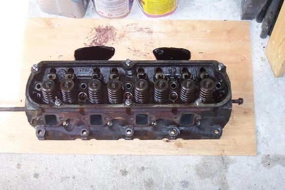 Removed left cylinder head