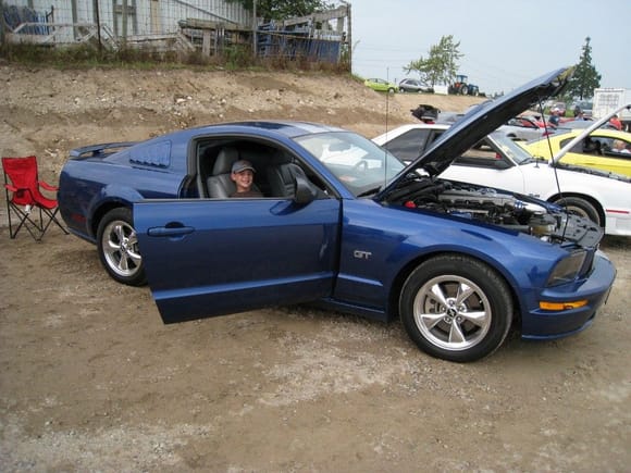 My son at the Mustang show
