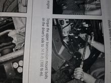 It clearly says to torque the upper transmission mount bolts to 74 ft-lb.  I may be mistaken but idk what other bolts it could be referencing.