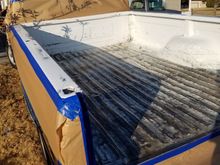Getting bed prepped for bed liner on 1995 F150