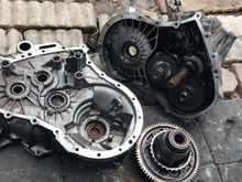 Toke my old tranny apart an swaped out the dif housing for the new speed sensor also drilled a hole where mu old one went to be able to put it in I could of use the other half of the tranny casing but it was junk b4 I could now the speed work inside the car