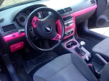 Hot pink interior. Hand painted by Yours Truly.