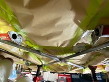 Masking done for painting new roll cage bars