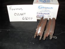LSJ Rear Carbotech XP8 Racing Brake Pads - 50-60% Life Left - $100 SHIPPED IN THE USA
