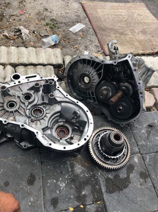 Toke my old tranny apart an swaped out the dif housing for the new speed sensor also drilled a hole where mu old one went to be able to put it in I could of use the other half of the tranny casing but it was junk b4 I could now the speed work inside the car