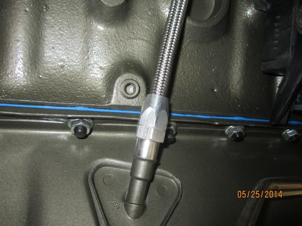 Lower dipstick tube. Install pan on. CorvetteForum Chevrolet