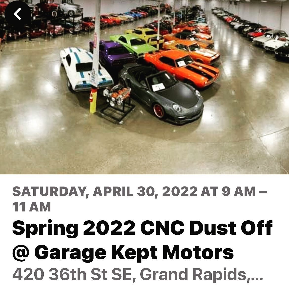 Special CNC Dust off 4 30 Garage Kept Motors CorvetteForum