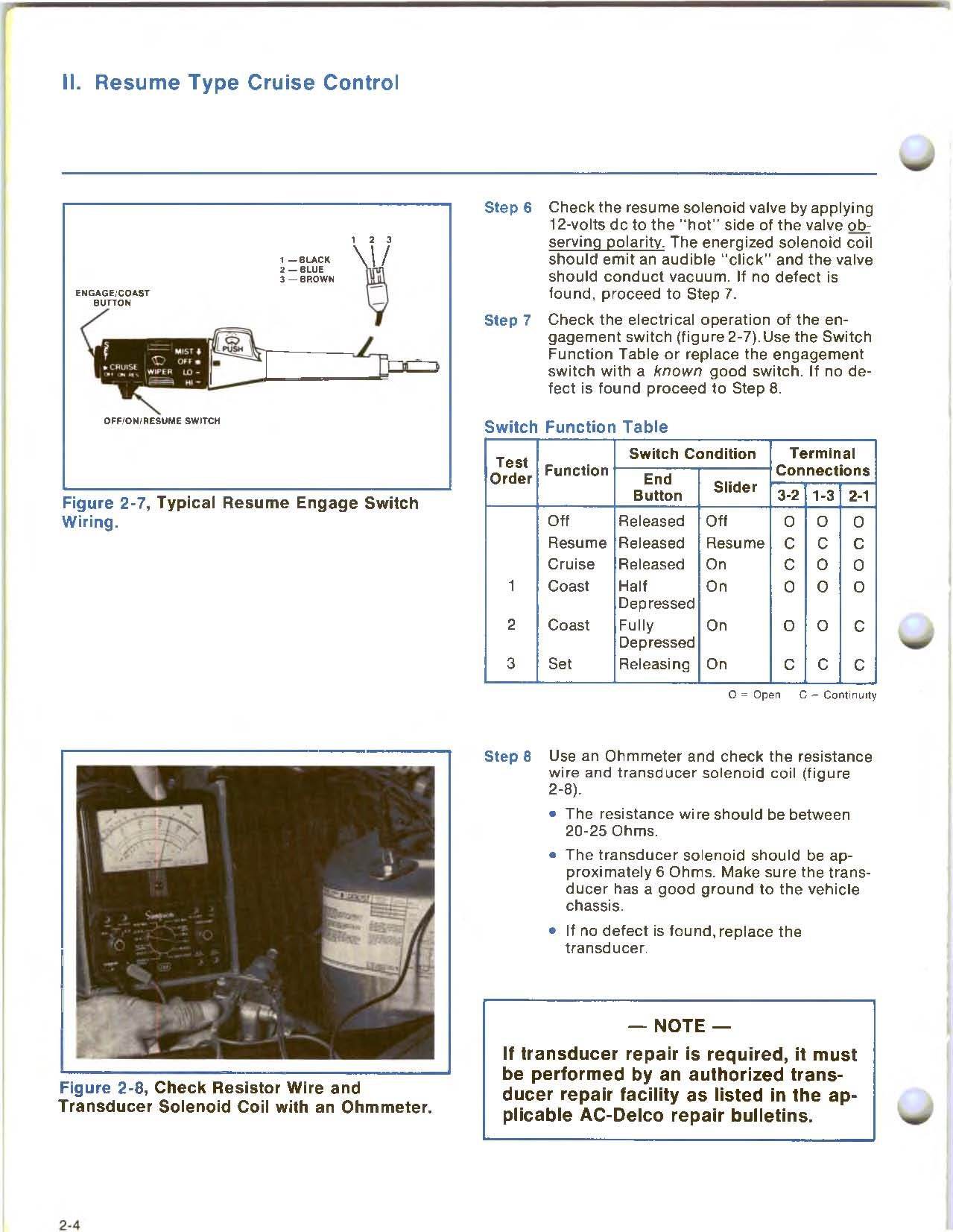 Cruise Control Troubleshooting Vacuum Part identification