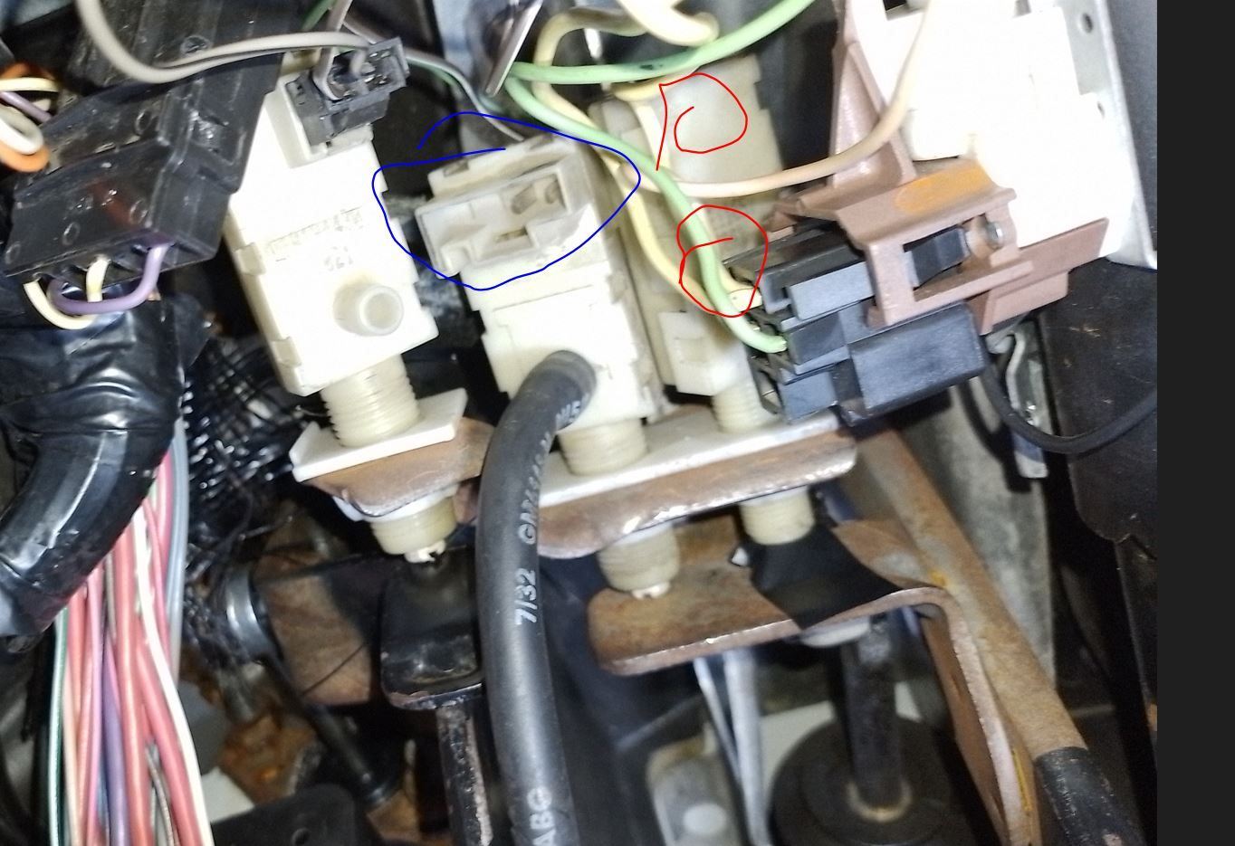 cruise control won't engage 96, also a mystery connector