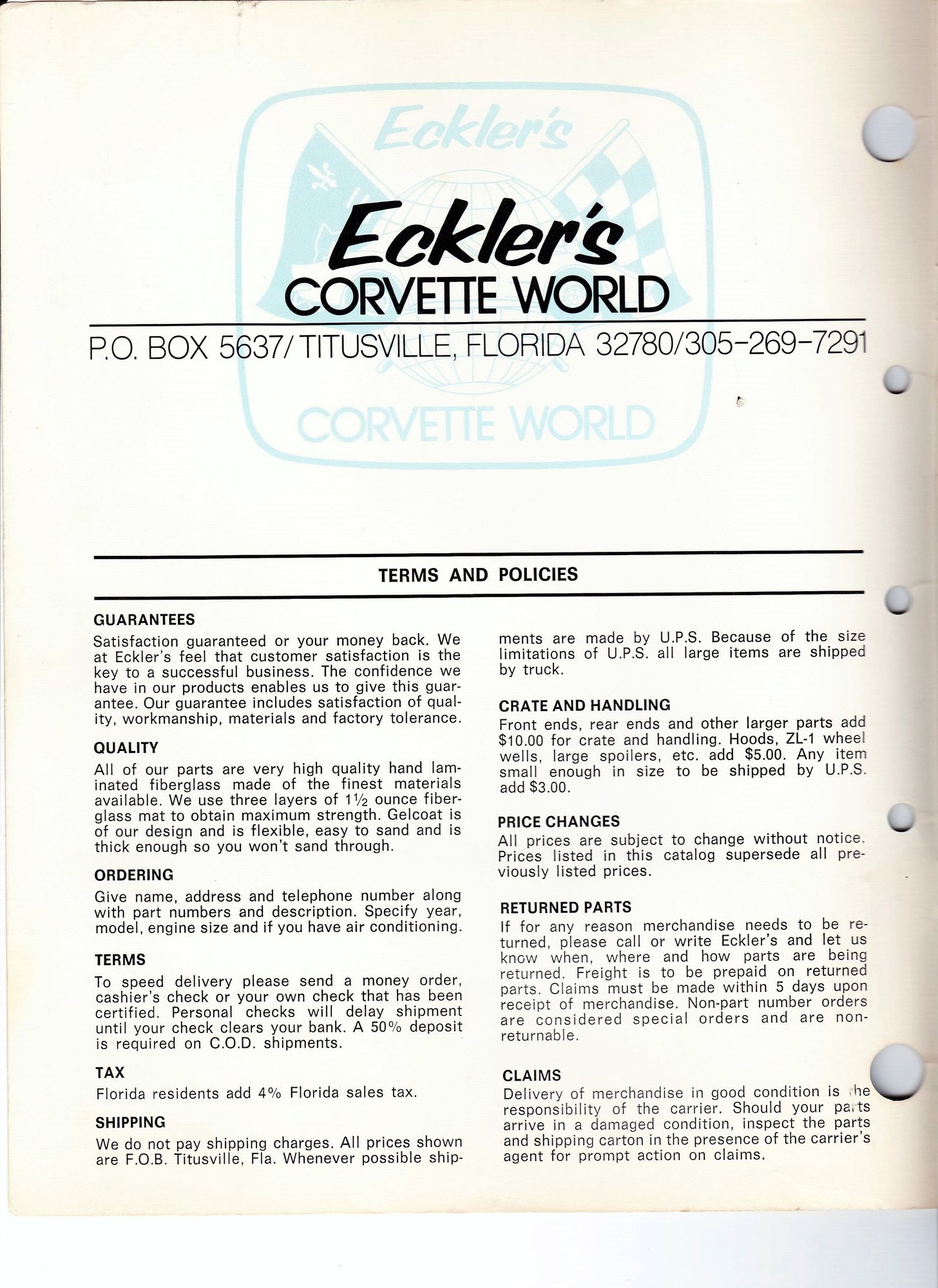 Eckler's Catalog Circa 1974 CorvetteForum Chevrolet Corvette Forum