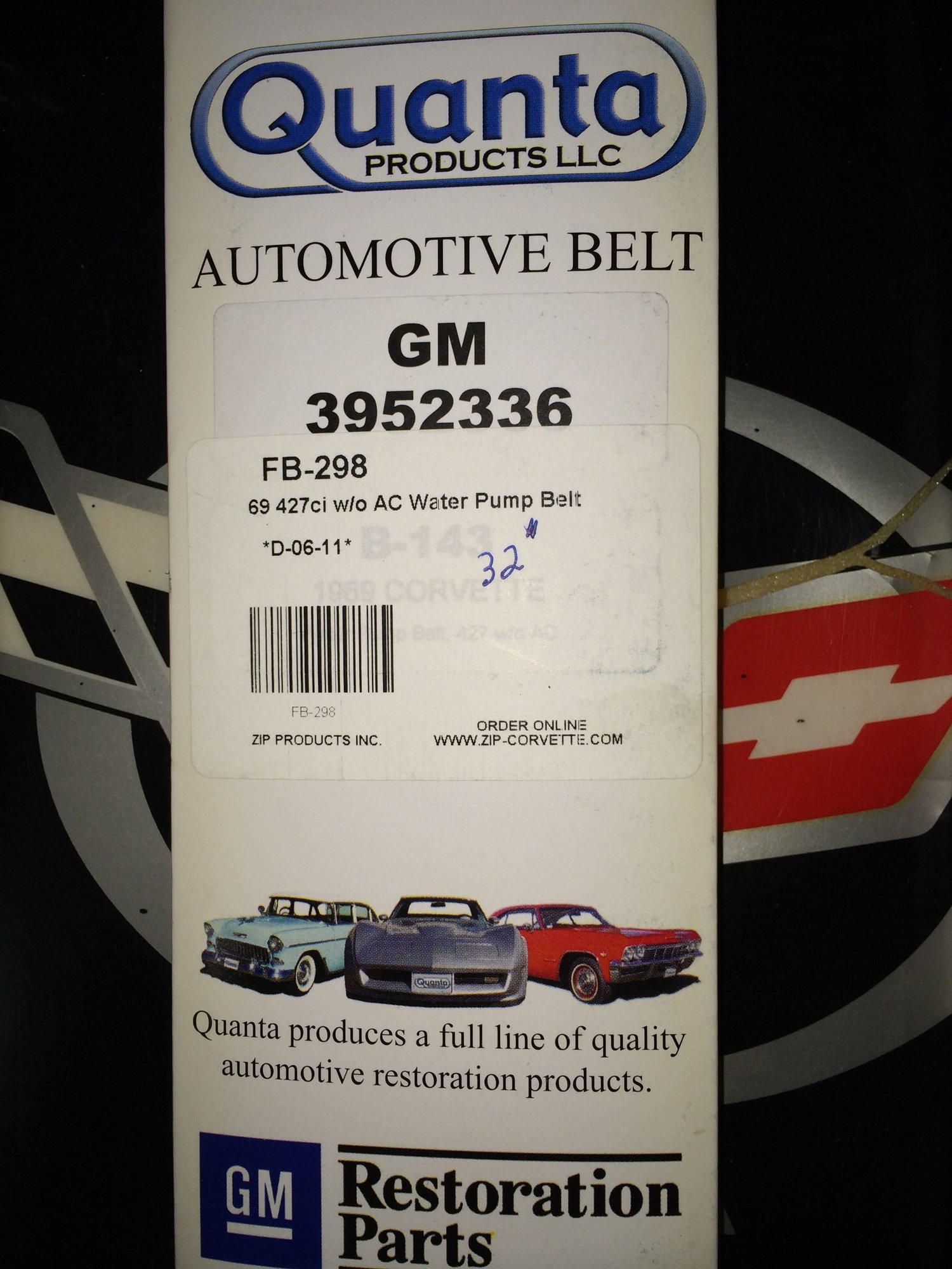 1969 427/400hp w/AC - Need help with v-belt and pulley ...