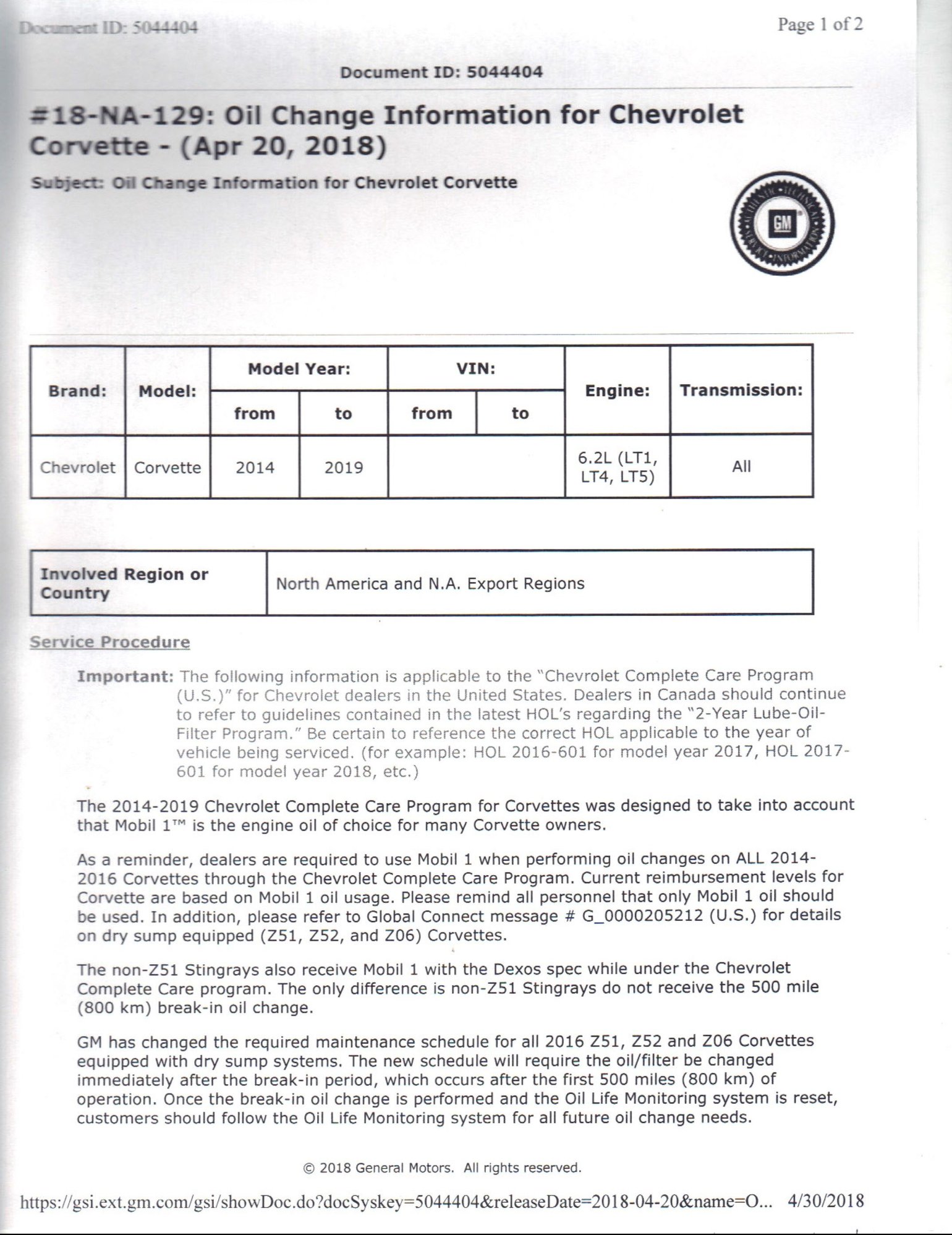 GM Powertrain Warranty CorvetteForum Chevrolet Corvette Forum