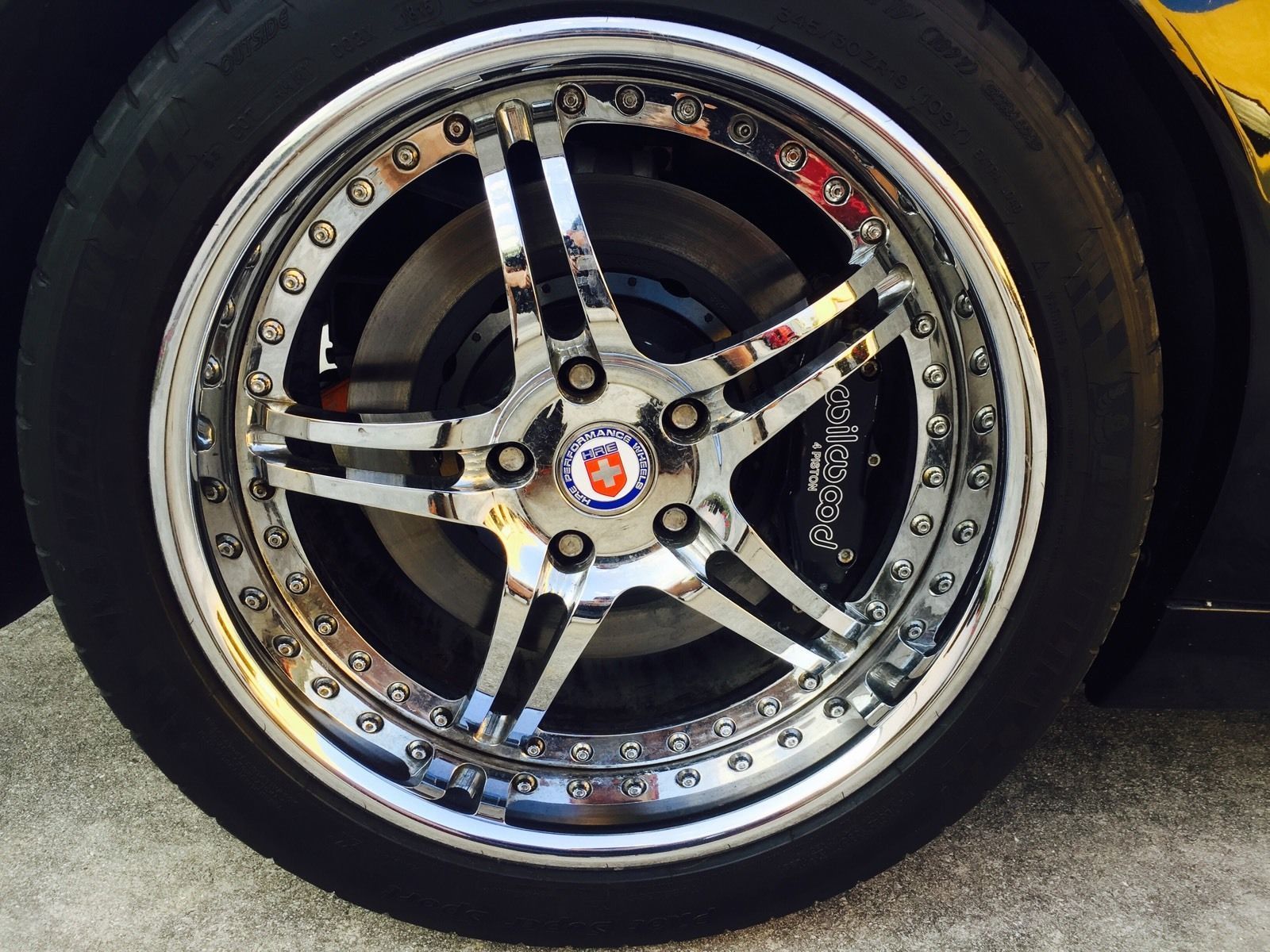 USED Corvette ZO6 Grandsport HRE 547 Chrome Wheels New Michelin Tires