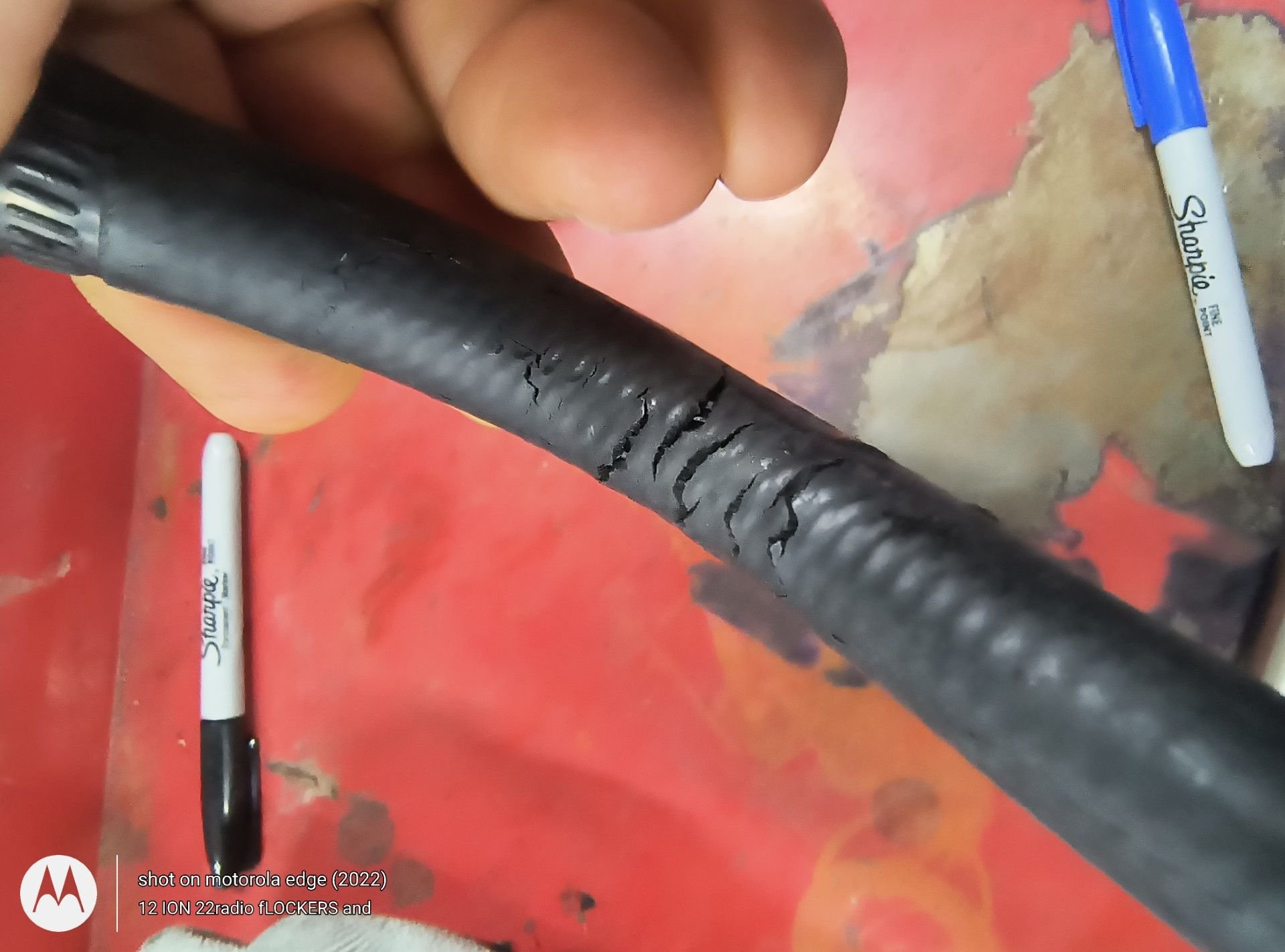 Cracked molded fuel line 