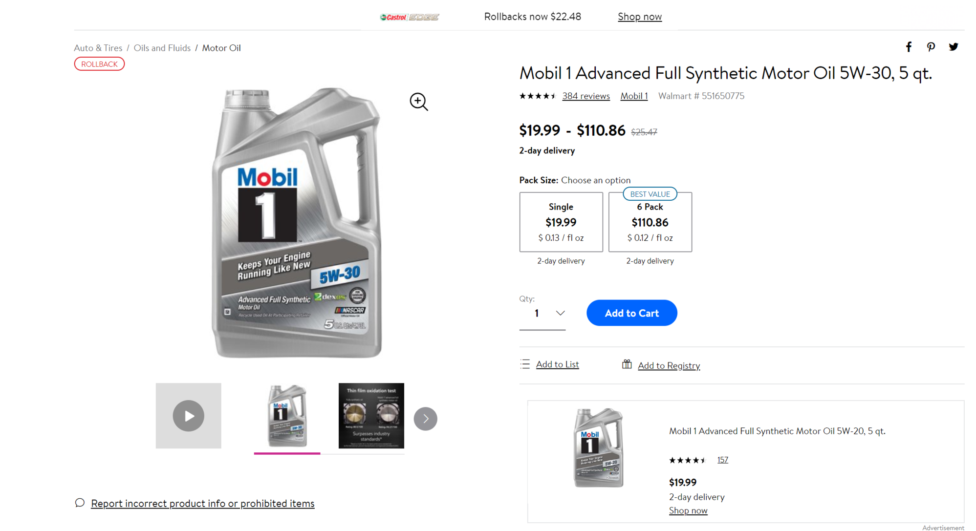 Mobil 1 on sale at Costco CorvetteForum Chevrolet Corvette Forum