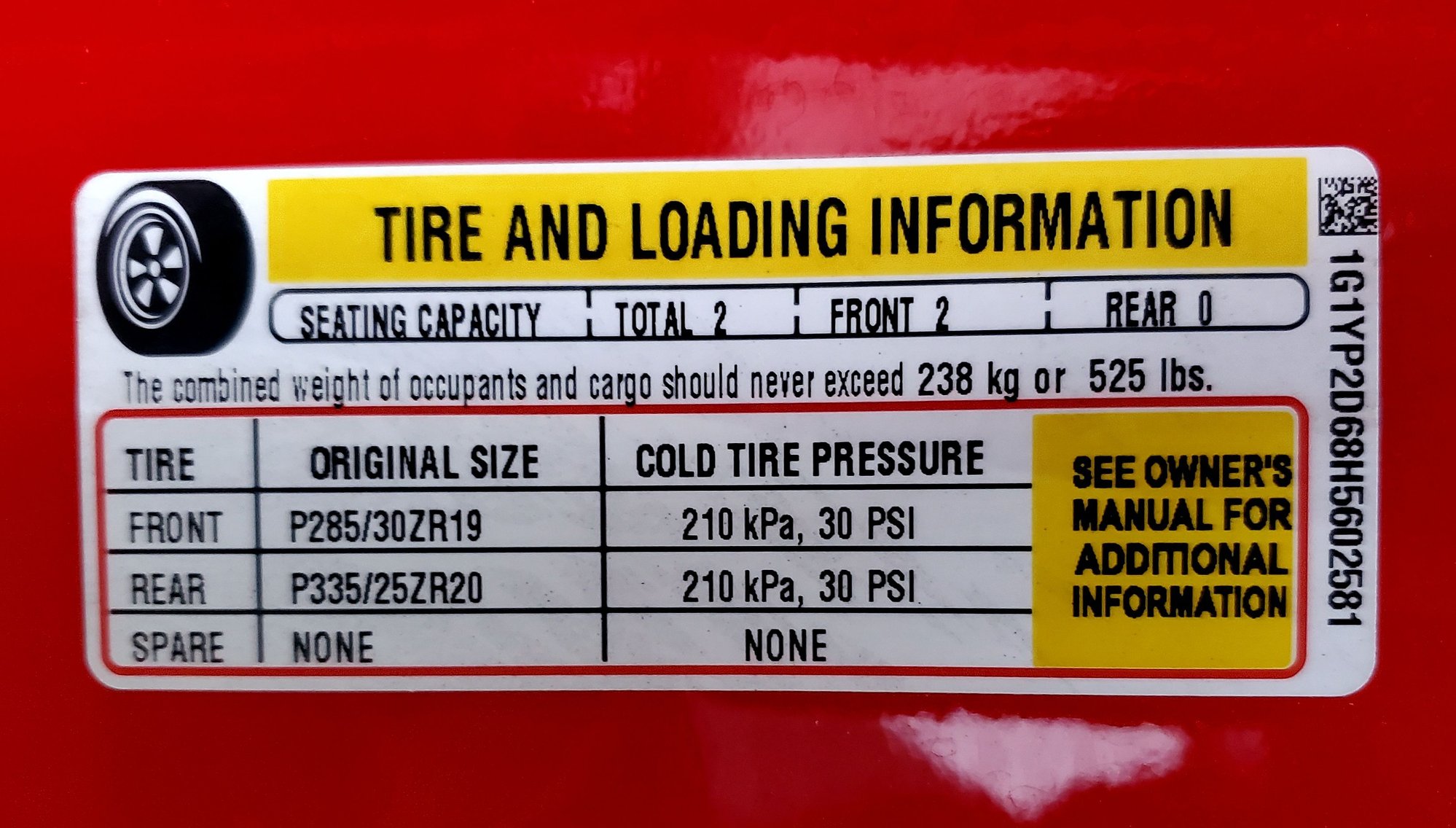 NonRun Flats Tire Pressure CorvetteForum Chevrolet