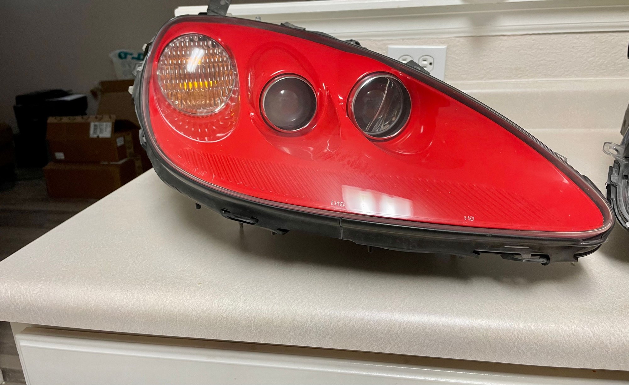 FS (For Sale) Torch red headlights with ppf clearbra on them