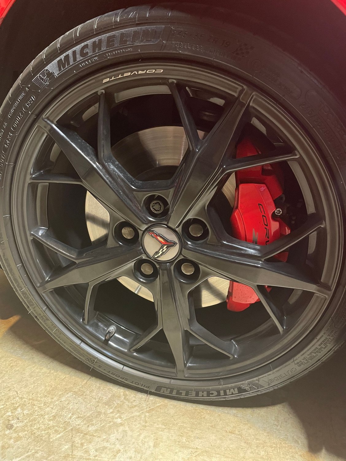 C8 Gloss Black Trident Wheels CorvetteForum Chevrolet Corvette