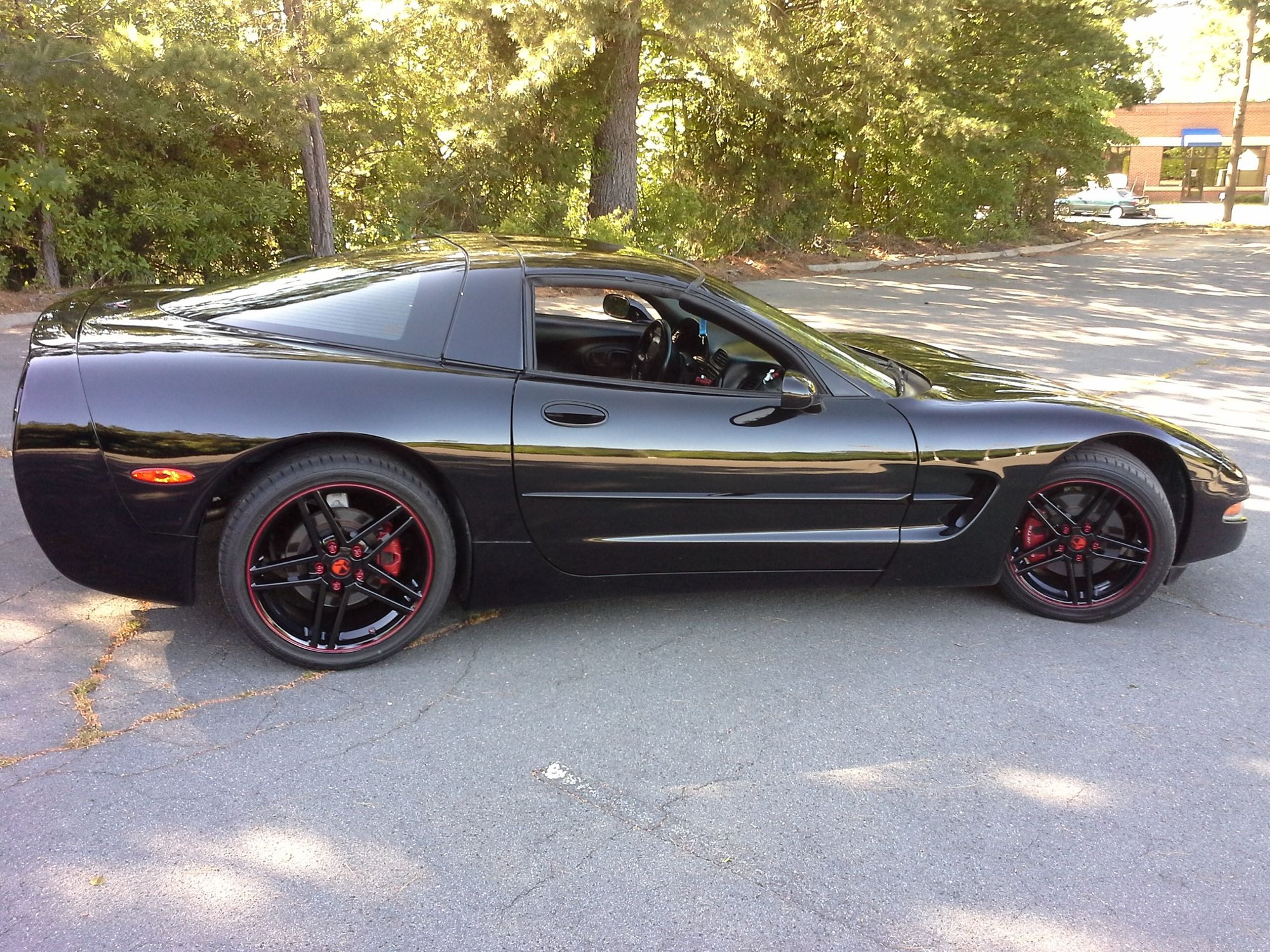 images corvettes with coys c5 flat black wheels