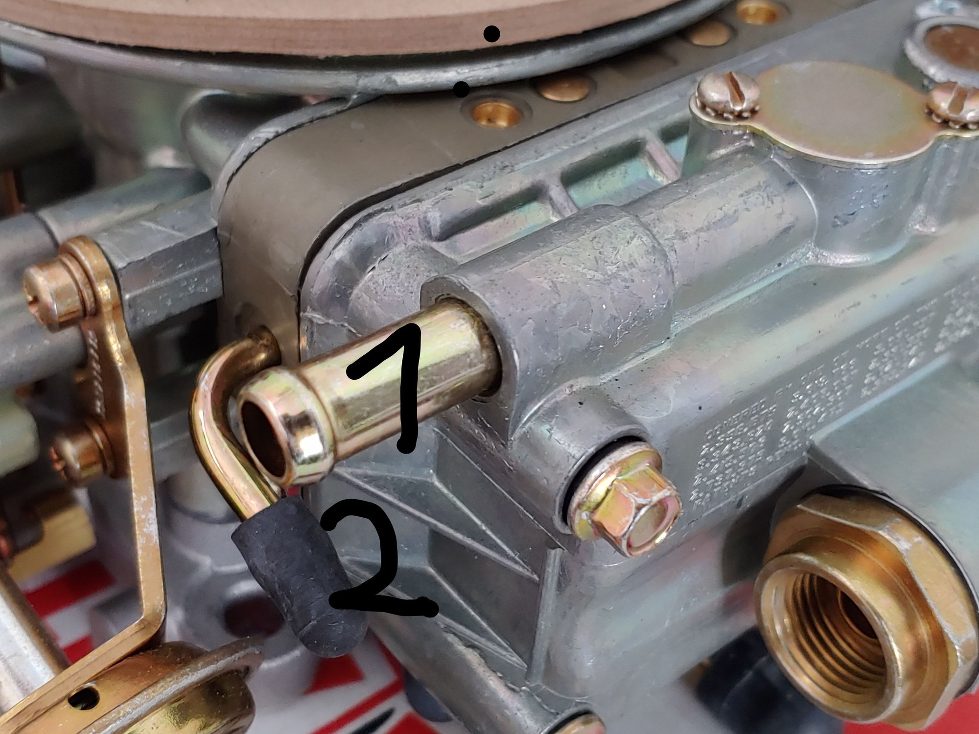 Holley 4175 (09895) vacuum line connecting CorvetteForum Chevrolet