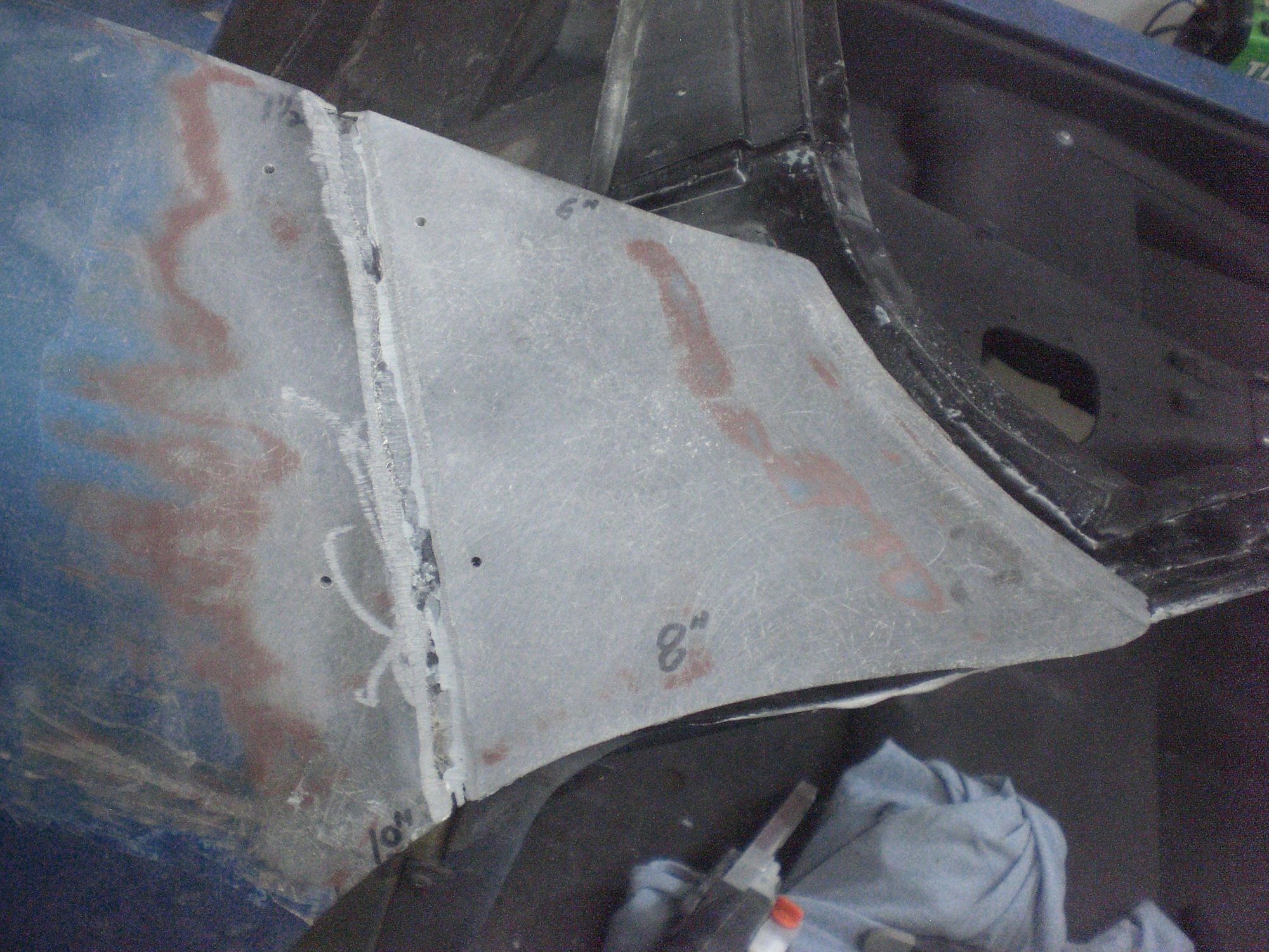 Edges of the joined cut were beveled for the VPA