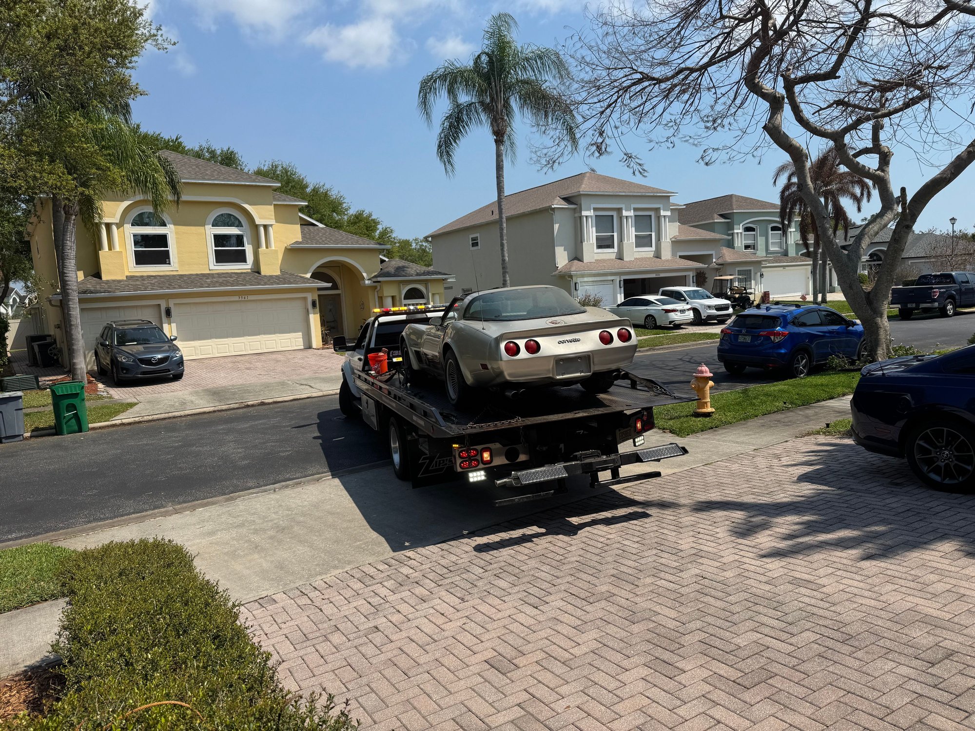 Had to ride a tow truck home.