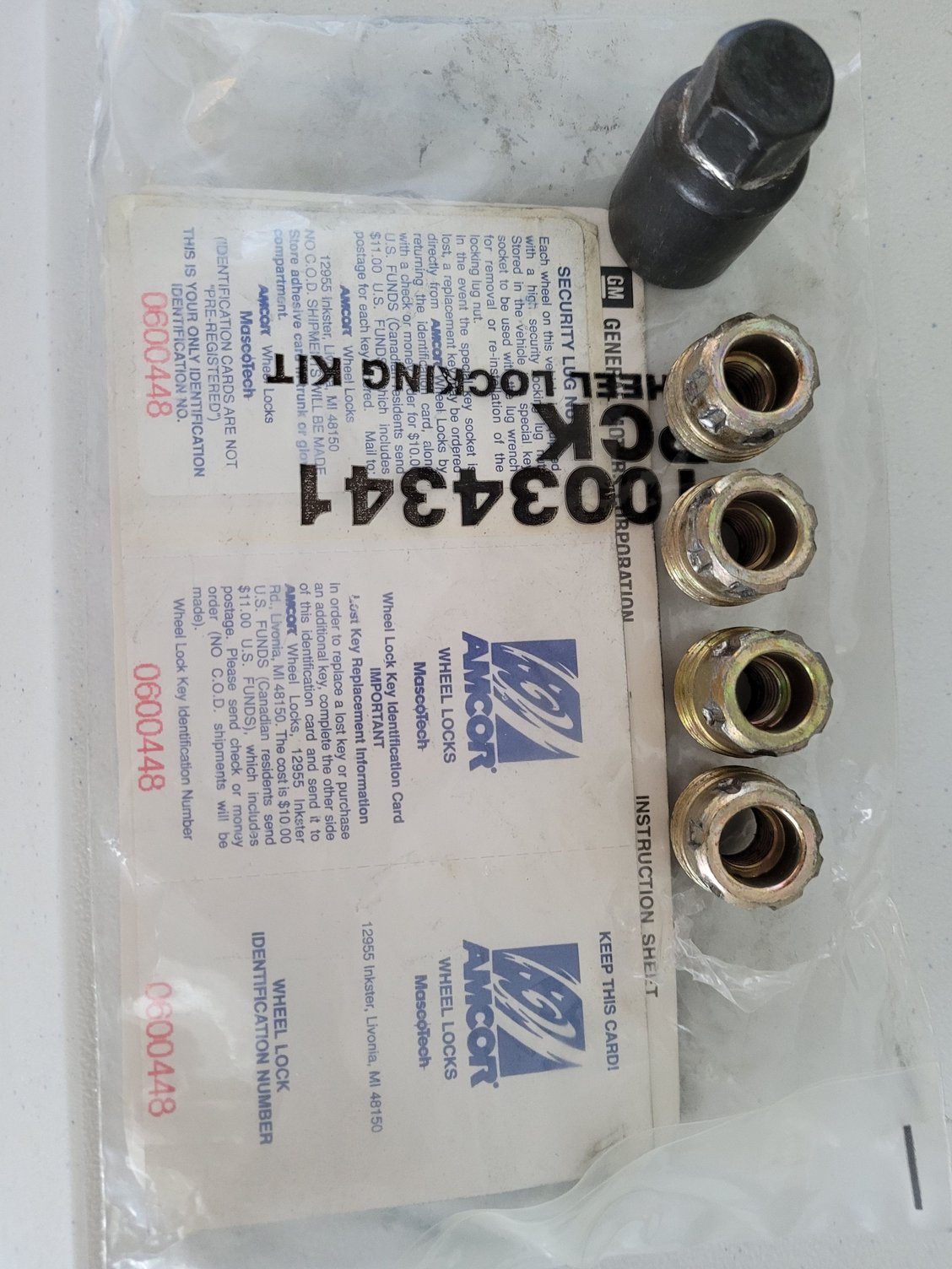 FS (For Sale) Amcor GM Original Wheel Locks W/Key CorvetteForum