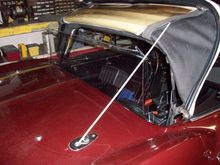 I cut the top corners to clear the bow at the top of the window. Probably could have used a little more clearance.
