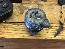Top plug after touching it..all very fine