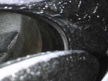 The roof of this chamber is has a lot of oil-infused carbon residue.