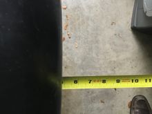 I also measured the flares from the edge of the tire. They are both 5” in the middle and fairly straight across the wheel.