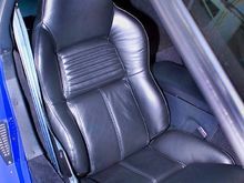 New black leather OEM style seats from Corvette America.