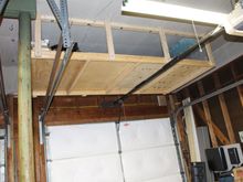 Home built ceiling storage unit. 4x10.