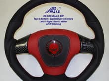 C6 UltraSport SW alcan black w vr airbag cover carbon center cap w red jake 1