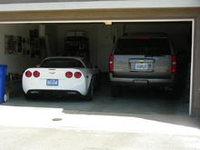 My Z06 with its garage mate, my '07 Tahoe LTZ.